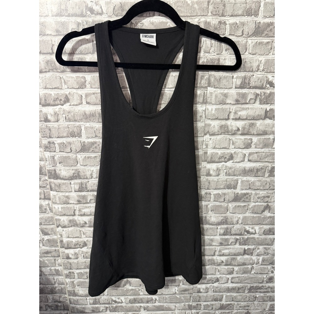 Gymshark Womens Black Racerback Tank Top Medium Scoop Neck Athletic Gym Shirt